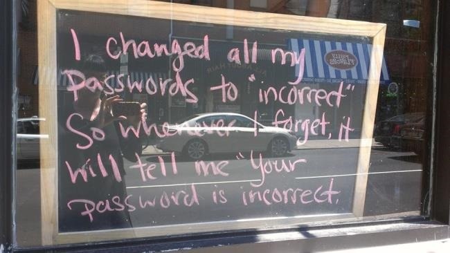lost password